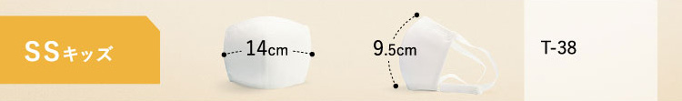 タテ(中心部分)9.5cm±1cm(鼻からあご)ヨコ(中央部分)14cm±1cm