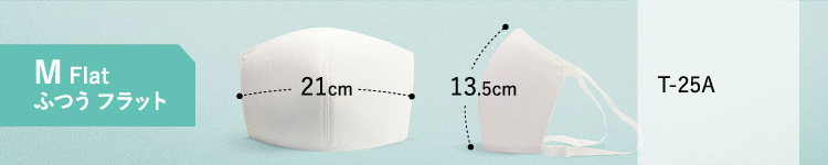タテ（中心部分、鼻からあご・マスク表面のカーブに沿った長さ）13.5cm±1cmヨコ（中央部分）（マスク中心部分の表面のカーブに沿った長さ）21cm±1cm